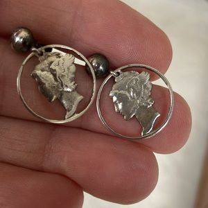 Antique Mercury Dime Earrings